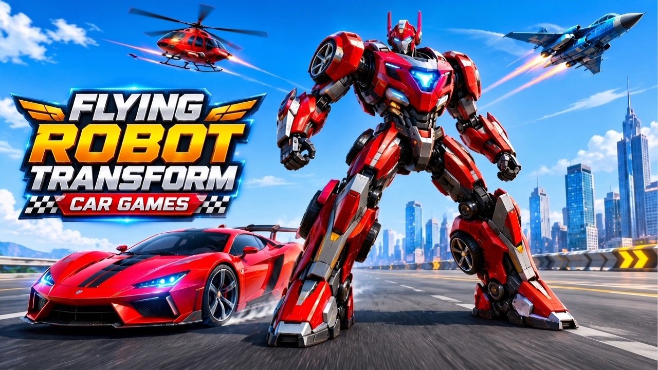 Image Flying Robot Transform Car Game
